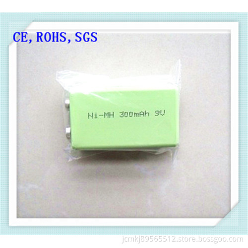 Ni-MH Rechargeable 9V-300mAh High Capacity Battery for Microphone, Alarm System, Electric Toys, Battery, Rechargeable Battery